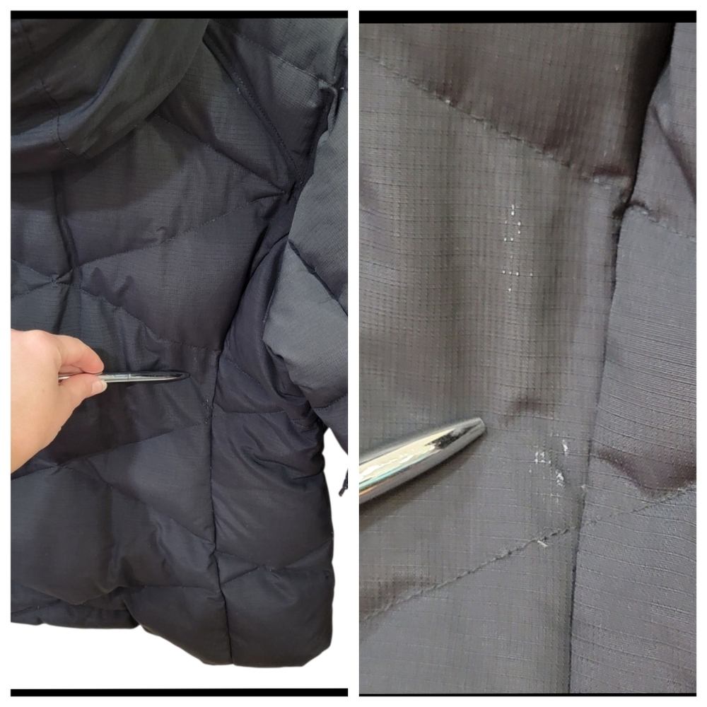 Columbia Lay D Down Puffer Coat Black Down Filled Winter Jacket Youth Size M - Picture 13 of 16